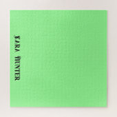 Neon Mint Kleur | Modern zwart gepersonaliseerd sc Legpuzzel (Horizontaal)
