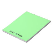 Neon Mint Kleur | Modern zwart gepersonaliseerd sc Notitieblok (Linkerzijde)