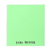 Neon Mint Kleur | Modern zwart gepersonaliseerd sc Notitieblok (Voorkant)