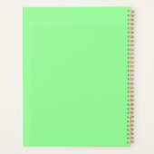 Neon Mint Kleur | Modern zwart gepersonaliseerd sc Planner (Achterkant)
