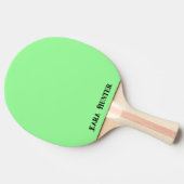 Neon Mint Kleur | Modern zwart gepersonaliseerd sc Tafeltennisbatje (Zijkant)