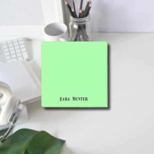 Neon Mint Professioneel Minimalistisch Zwart Scrip Post-it® Notes