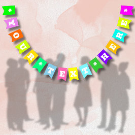 Neon Mix Effen Kleur | Op Maat Vlaggetjes