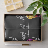 Neon Modern Party Time gepersonaliseerd Tissuepapier (Geschenk)