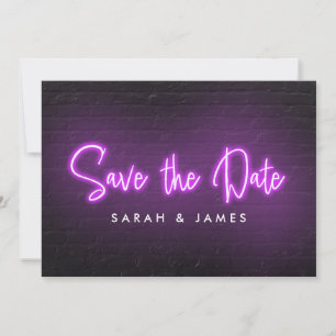 Neon Modern slaat de datum op Save The Date