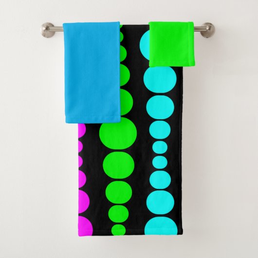 Neon Moderne Rechthoeken Bath Towel Set Bad Handdoek (Insitu)