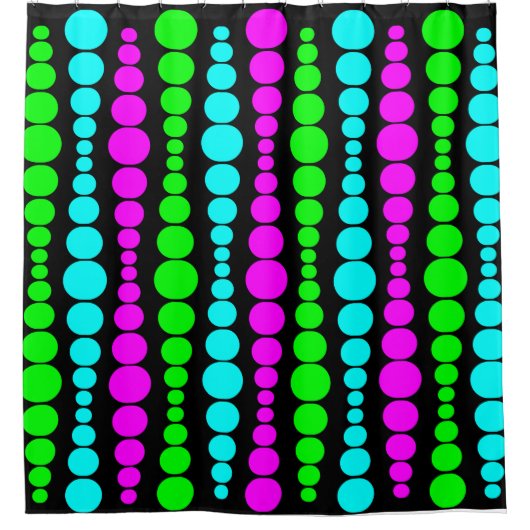 Neon Moderne rechthoeken Douchegordijn (Voorkant)