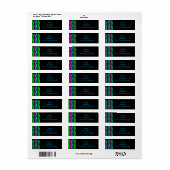 Neon Moderne rechthoeken Etiket (Full Sheet)