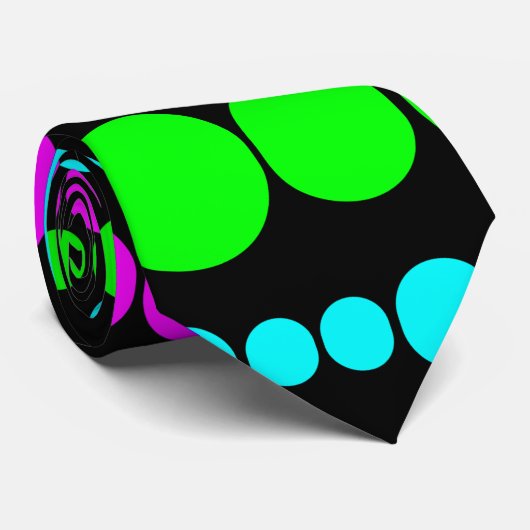 Neon Moderne rechthoeken Stropdas (Opgerold)