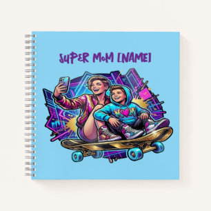 Neon Moeder & Zoon Spiraal Notebook Notitieboek