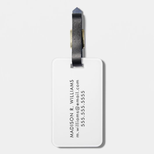 Neon Mohawk - Cockato Bagagelabel (Achterkant verticaal)