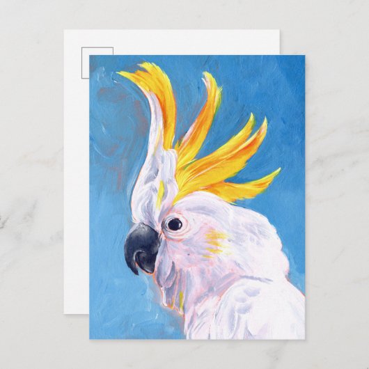 Neon Mohawk - Cockato Briefkaart (Voorkant / Achterkant)