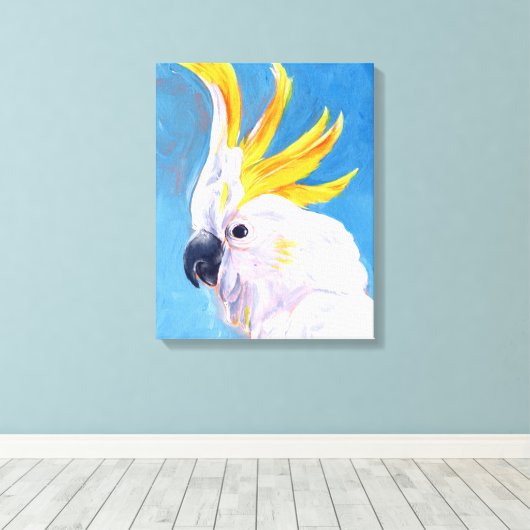 Neon Mohawk - Cockato Canvas Afdruk (Insitu (Houten vloer))