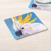 Neon Mohawk - Cockato Kartonnen Onderzetters (Schuin)