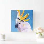 Neon Mohawk - Cockato Vierkante Klok (Huis)