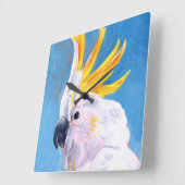 Neon Mohawk - Cockato Vierkante Klok (Hoek)