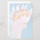 Neon Mohawk - Roze Cockato Briefpapier (Voorkant / Achterkant)