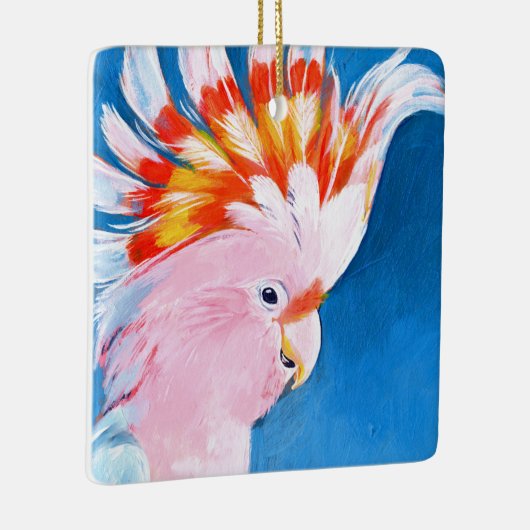 Neon Mohawk - Roze Cockato Keramisch Ornament (Rechts)