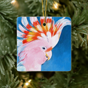 Neon Mohawk - Roze Cockato Keramisch Ornament