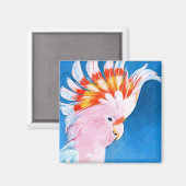 Neon Mohawk - Roze Cockato Magneet (Voorkant / Achterkant)