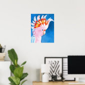 Neon Mohawk - Roze Cockato Poster (Thuiskantoor)