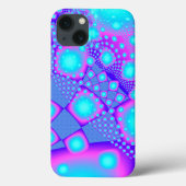 Neon Molecules Psychedelic Fractal Case-Mate iPhone Case (Achterkant)