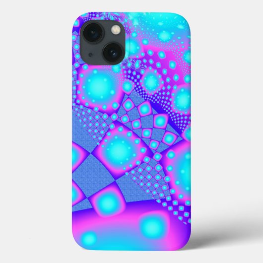 Neon Molecules Psychedelic Fractal Case-Mate iPhone Case (Achterkant)