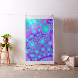 Neon Molecules Psychedelic Fractal Stof