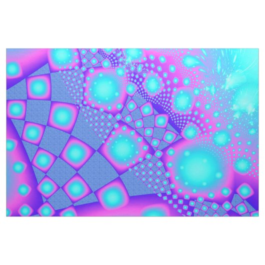 Neon Molecules Psychedelic Fractal Stof (Yard (91,4 cm))
