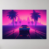 Neon Momentum: stuwen in Synthwave Dimension Poster (Voorkant)