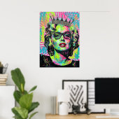 Neon Monroe Poster (Thuiskantoor)