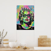 Neon Monroe Poster (Keuken)