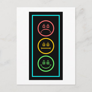 Neon Moody Stoplight Briefkaart