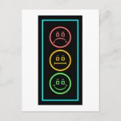Neon Moody Stoplight Briefkaart (Voorkant)