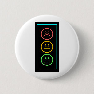 Neon Moody Stoplight Ronde Button 5,7 Cm