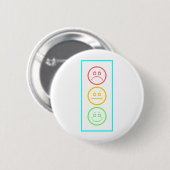 Neon Moody Stoplight Ronde Button 5,7 Cm (Voorkant /achterkant)