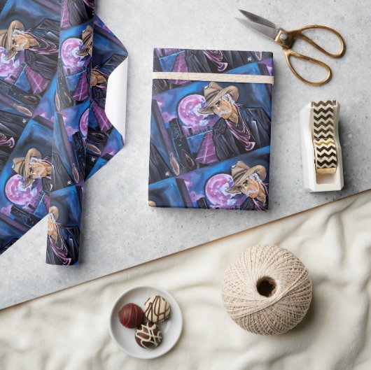 Neon Moon Painting by Alfred Fox Cadeaupapier (Crafts)