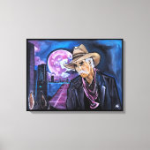 Neon Moon Painting by Alfred Fox Canvas Afdruk (Voorkant)