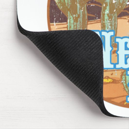 Neon Moon Retro Western Muismat (Hoek)