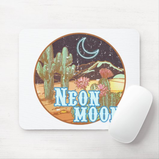 Neon Moon Retro Western Muismat (Met muis)