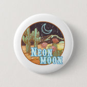 Neon Moon Retro Western Ronde Button 5,7 Cm (Voorkant)