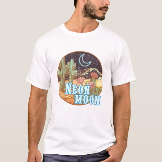 Neon Moon Retro Western T-shirt (Voorkant)