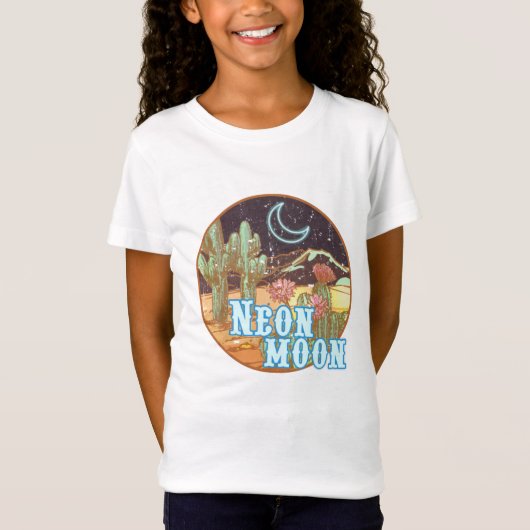 Neon Moon Retro Westerne T-Shirt (Voorkant)