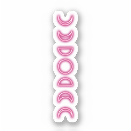 Neon Moon Sticker (Voorkant)
