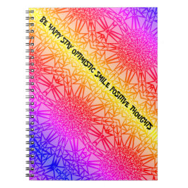 Neon Moon Sun regenboogkleurig Notitieboek