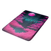 Neon Moonlit Forest Fantasy Art Badmat (Gekanteld)