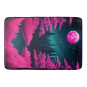 Neon Moonlit Forest Fantasy Art Badmat (Voorkant)