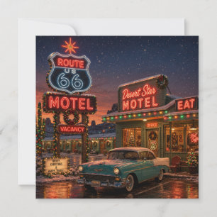 Neon Motel Route 66 kerstgroeten