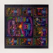 Neon Mother Road Statenkaart Legpuzzel (Horizontaal)