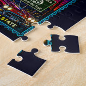 Neon Mother Road Stempel Collage Legpuzzel (Zijkant)